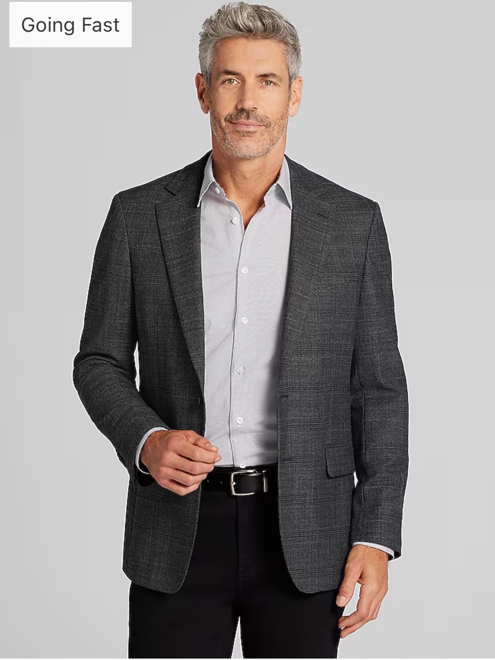 Awearness Kenneth Cole Modern Fit Sport Coat, Size 44L charcoal grey